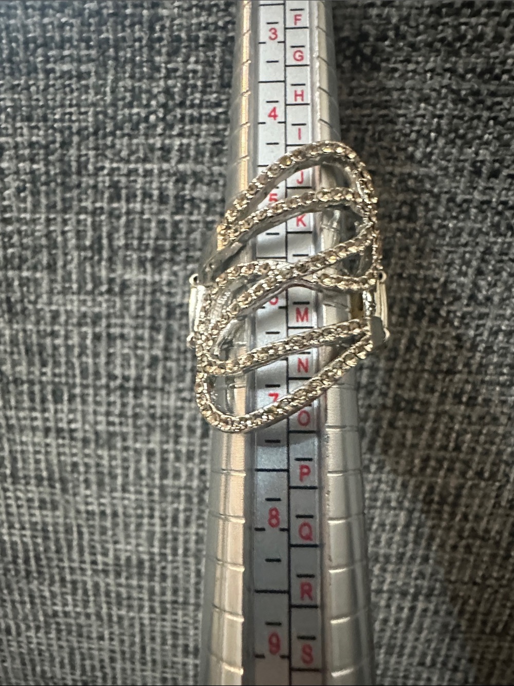 paparazzi Gold-Tone Multi-Band Crystal Ring